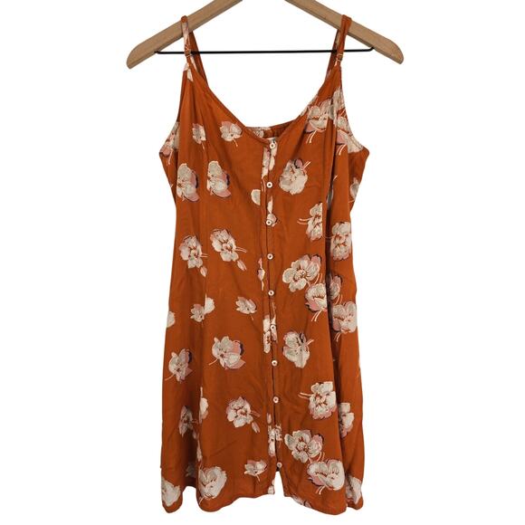 Abercrombie & Fitch Dresses & Skirts - Abercrombie & Fitch Rust Orange Floral Button-Front Mini Dress